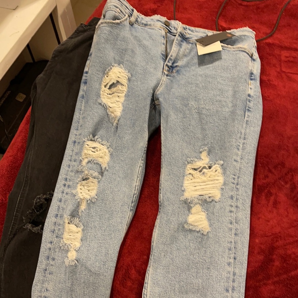 ASOS skinny fit distressed jeans